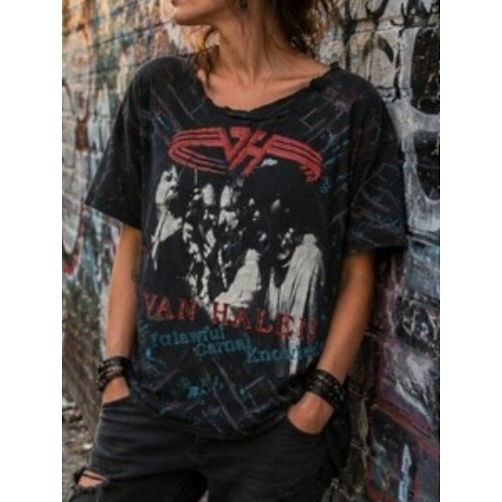 Vintage Van Halen T Shirt XL 1991 For Unlawful Carnal Knowledge Tour Band Tee